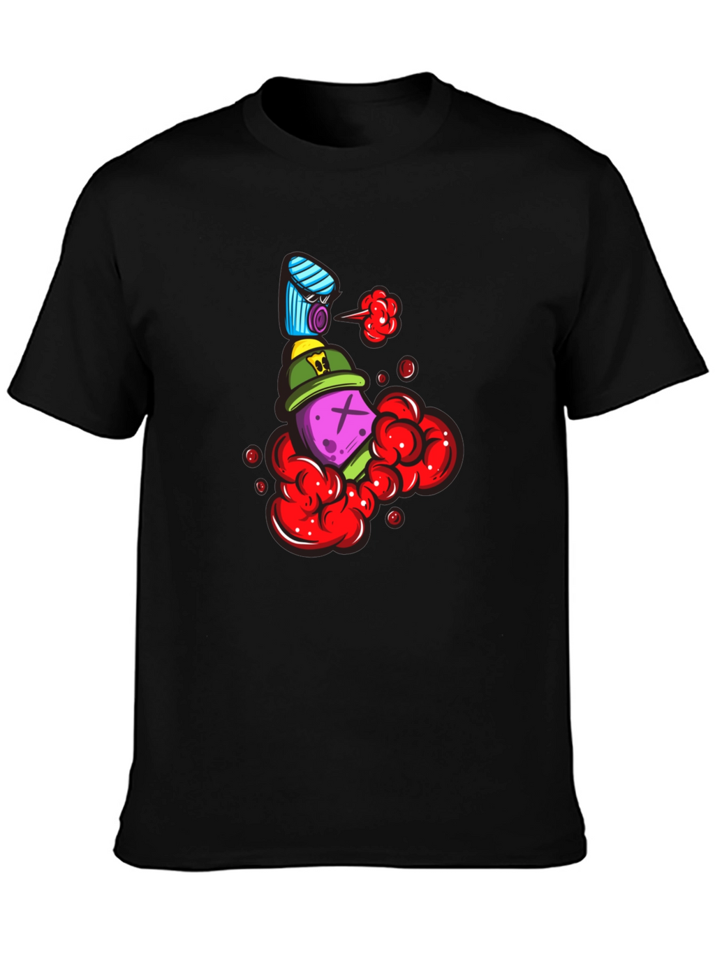 Unique Graphic Print Crew Neck T-Shirt