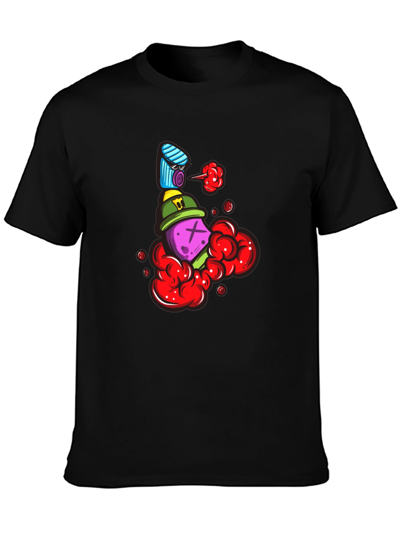 Unique Graphic Print Crew Neck T-Shirt