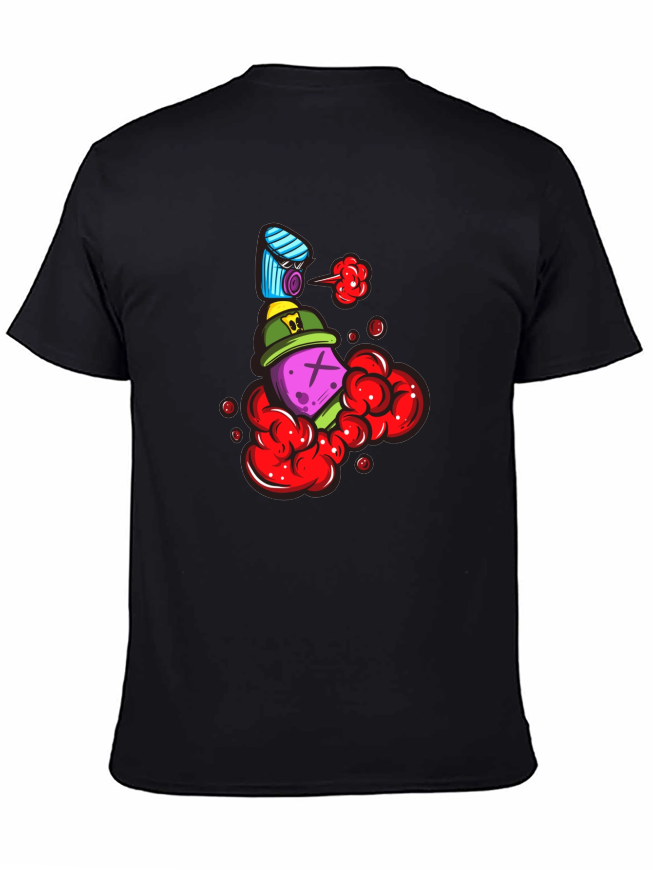 Unique Graphic Print Crew Neck T-Shirt