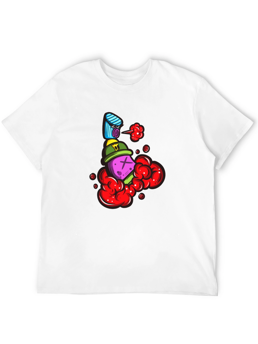 Unique Graphic Print Crew Neck T-Shirt