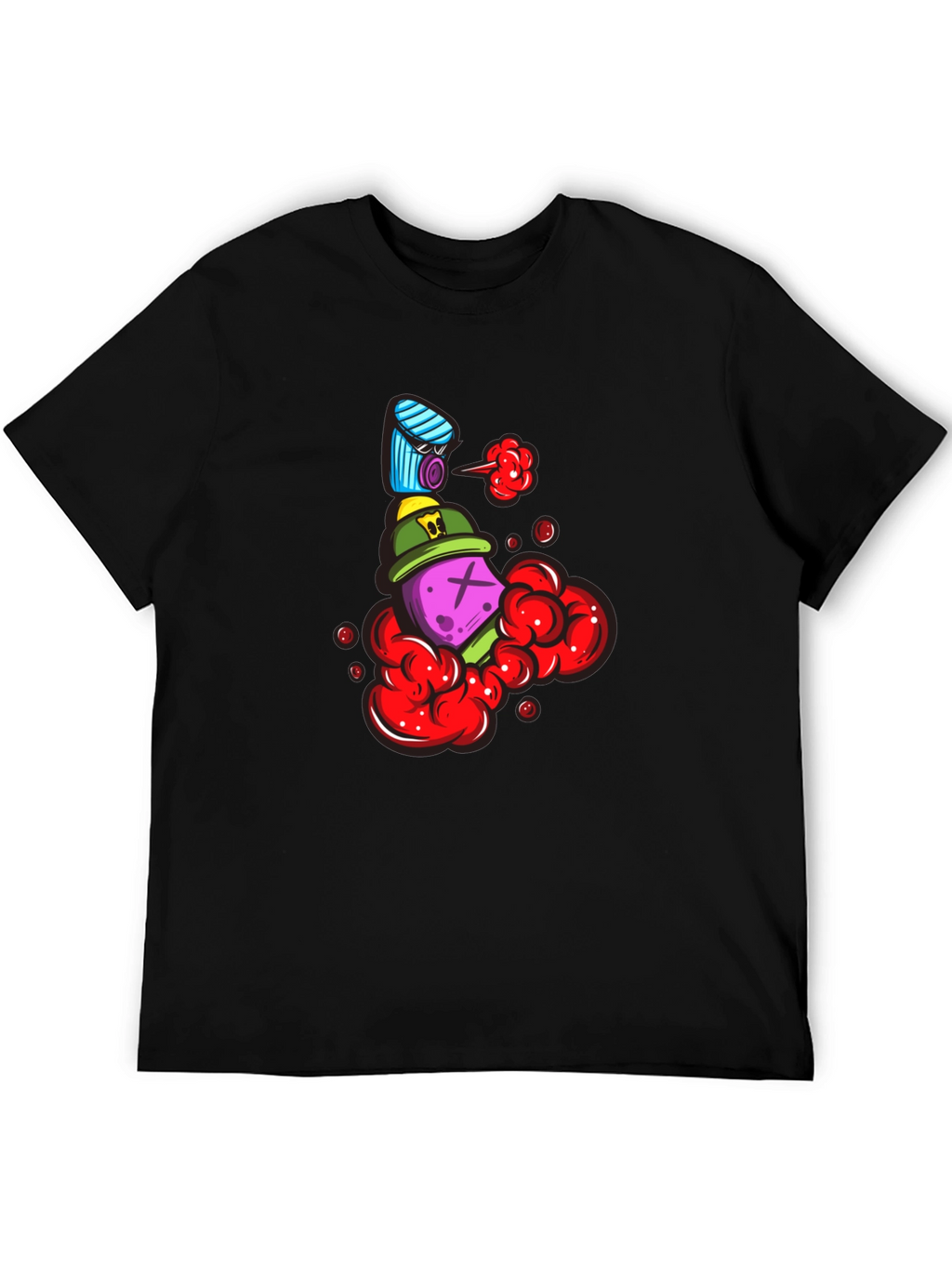 Unique Graphic Print Crew Neck T-Shirt