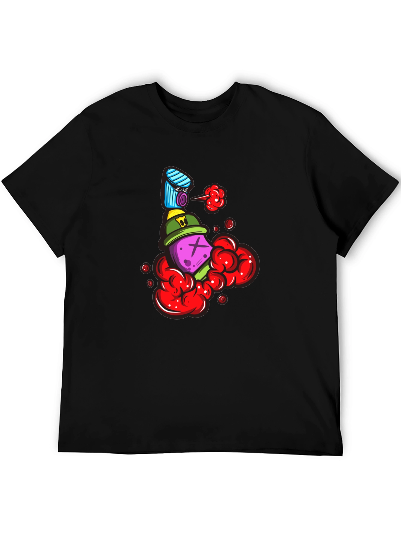 Unique Graphic Print Crew Neck T-Shirt