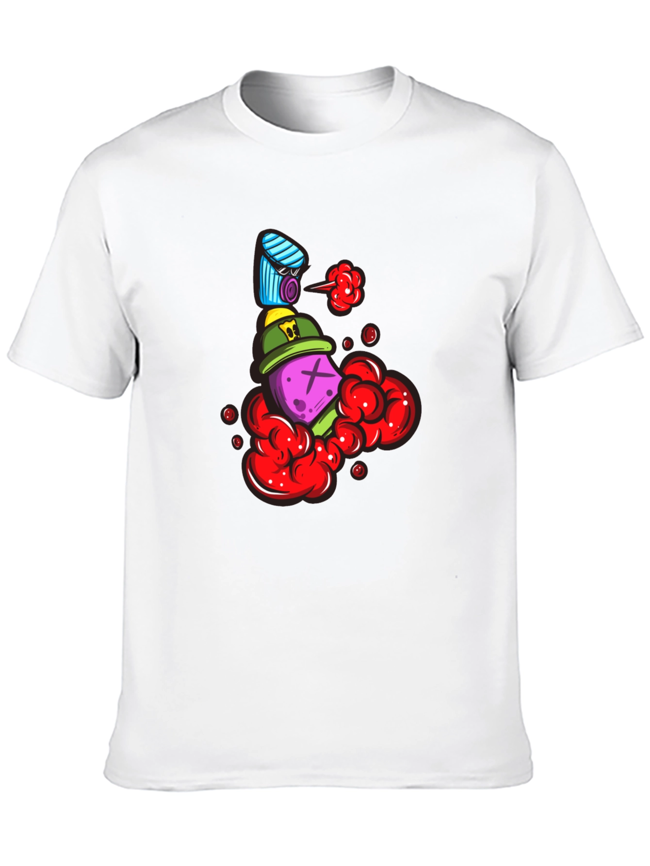 Unique Graphic Print Crew Neck T-Shirt