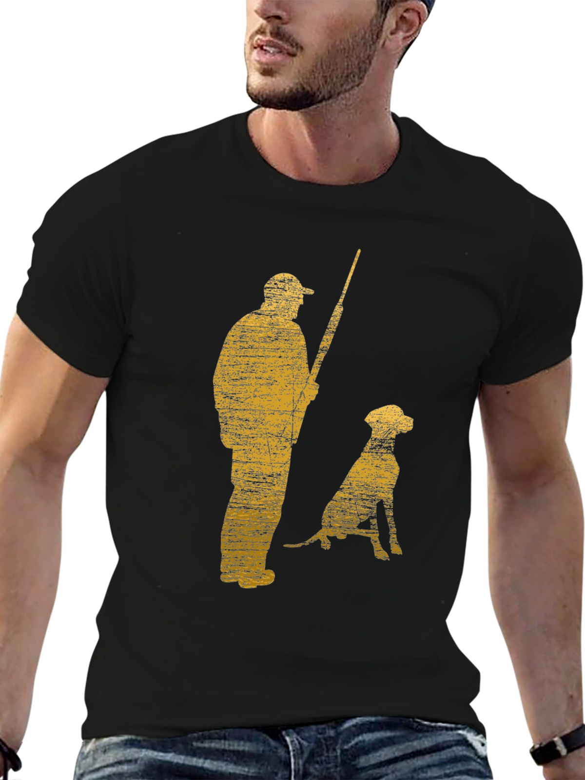 Vintage Hunter & Dog Graphic Tee