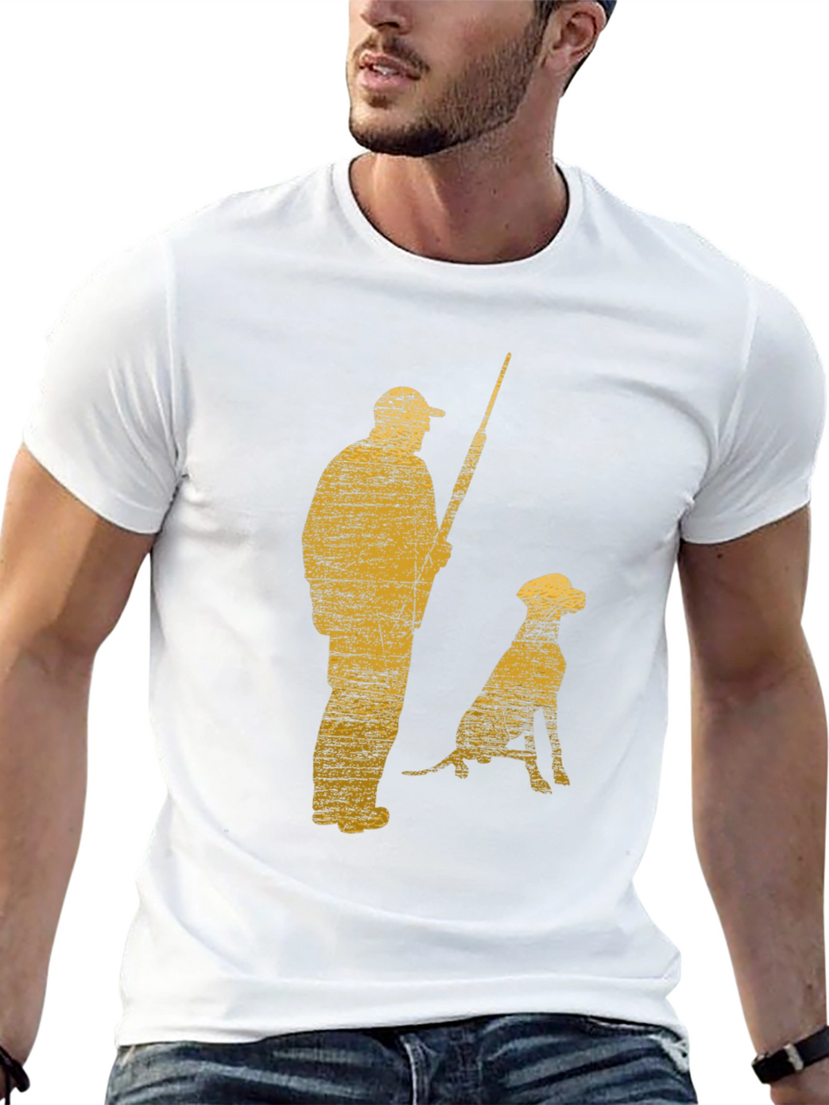 Vintage Hunter & Dog Graphic Tee