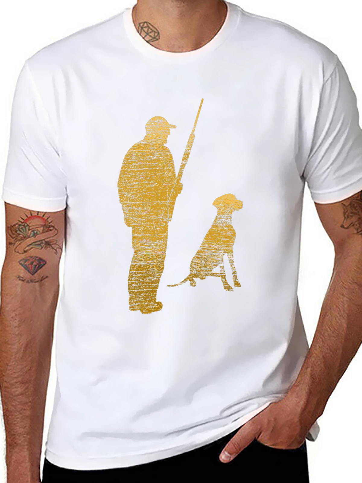 Vintage Hunter & Dog Graphic Tee
