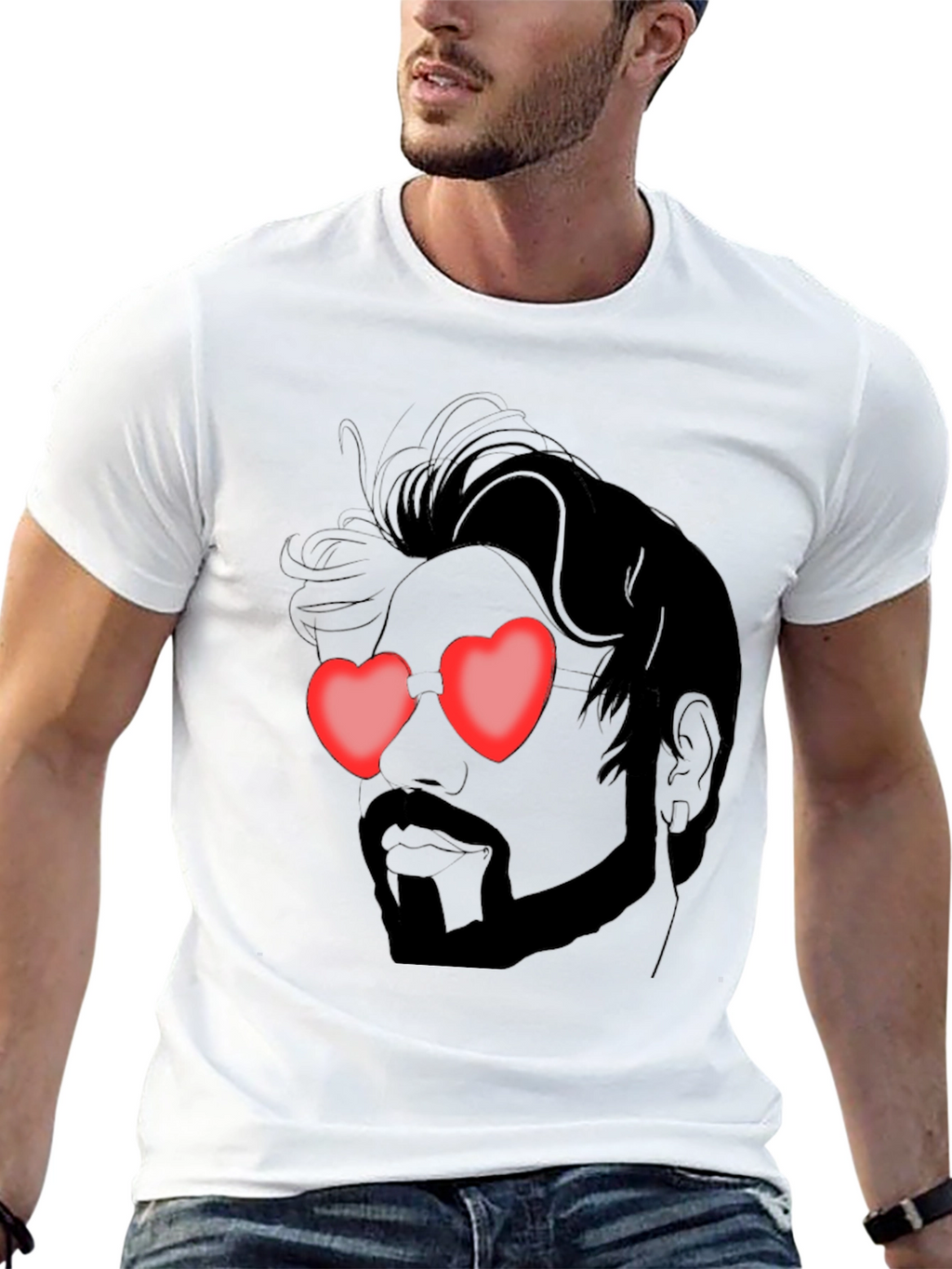 Heart Eyes Man Graphic Tee
