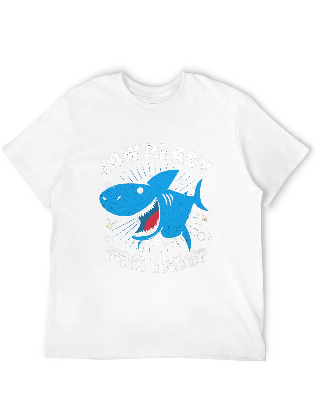 Jaw Ready Shark Graphic Tee - Black Cotton T-Shirt
