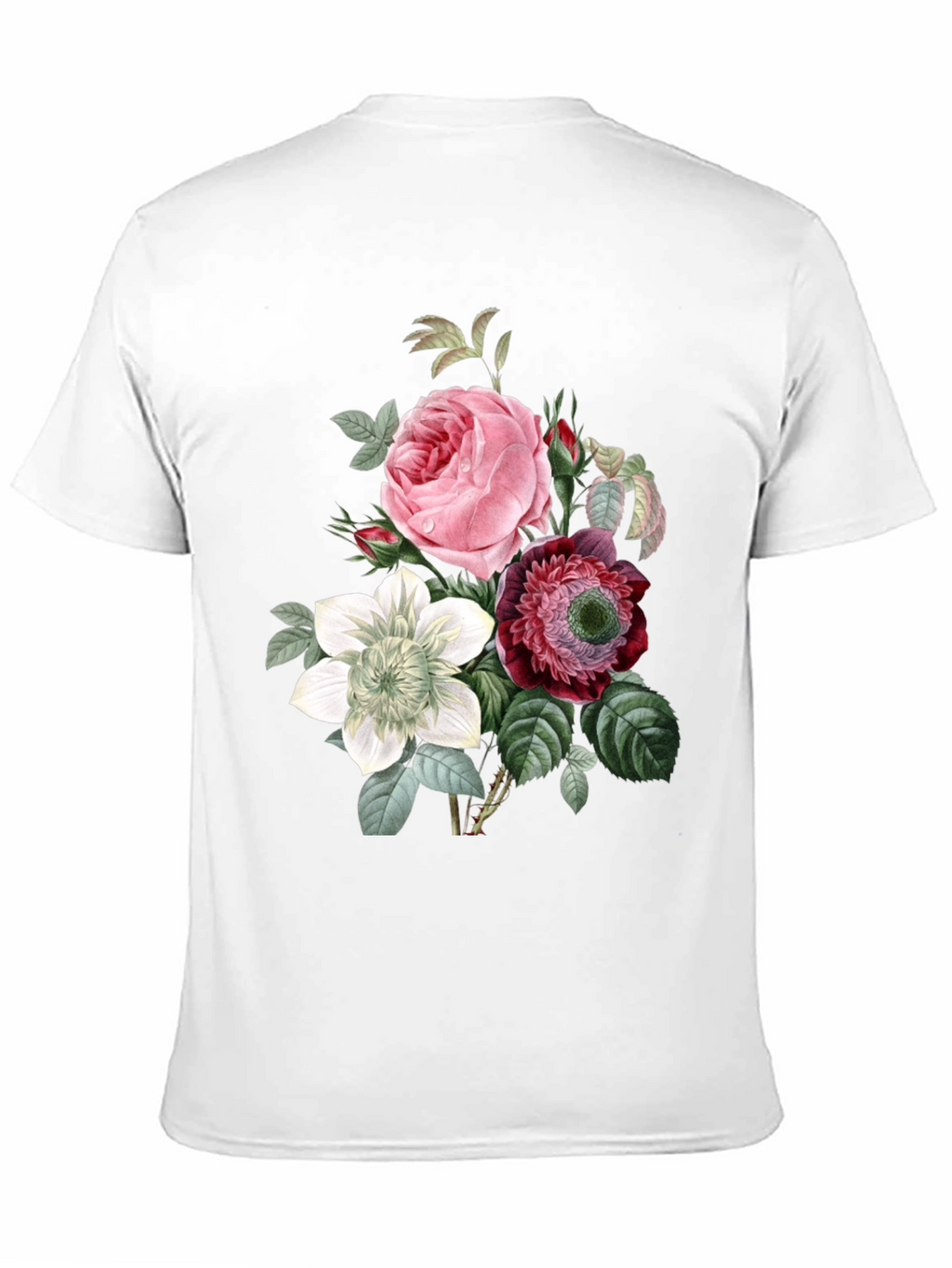 Floral Print Black T-Shirt
