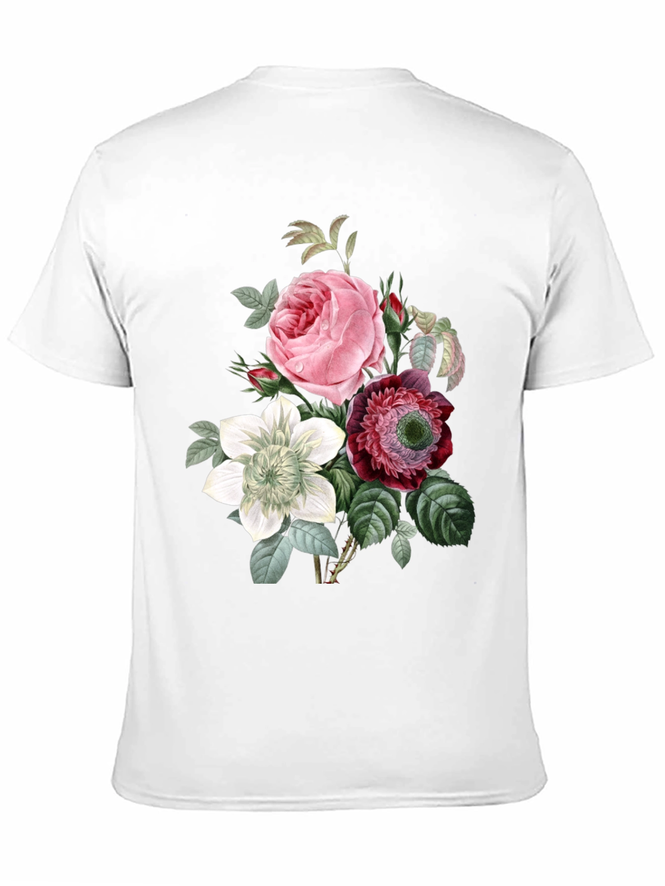 Floral Print Black T-Shirt