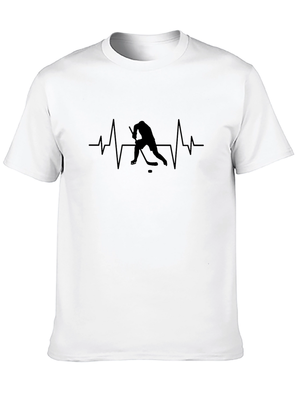 Hockey Heartbeat Black T-Shirt