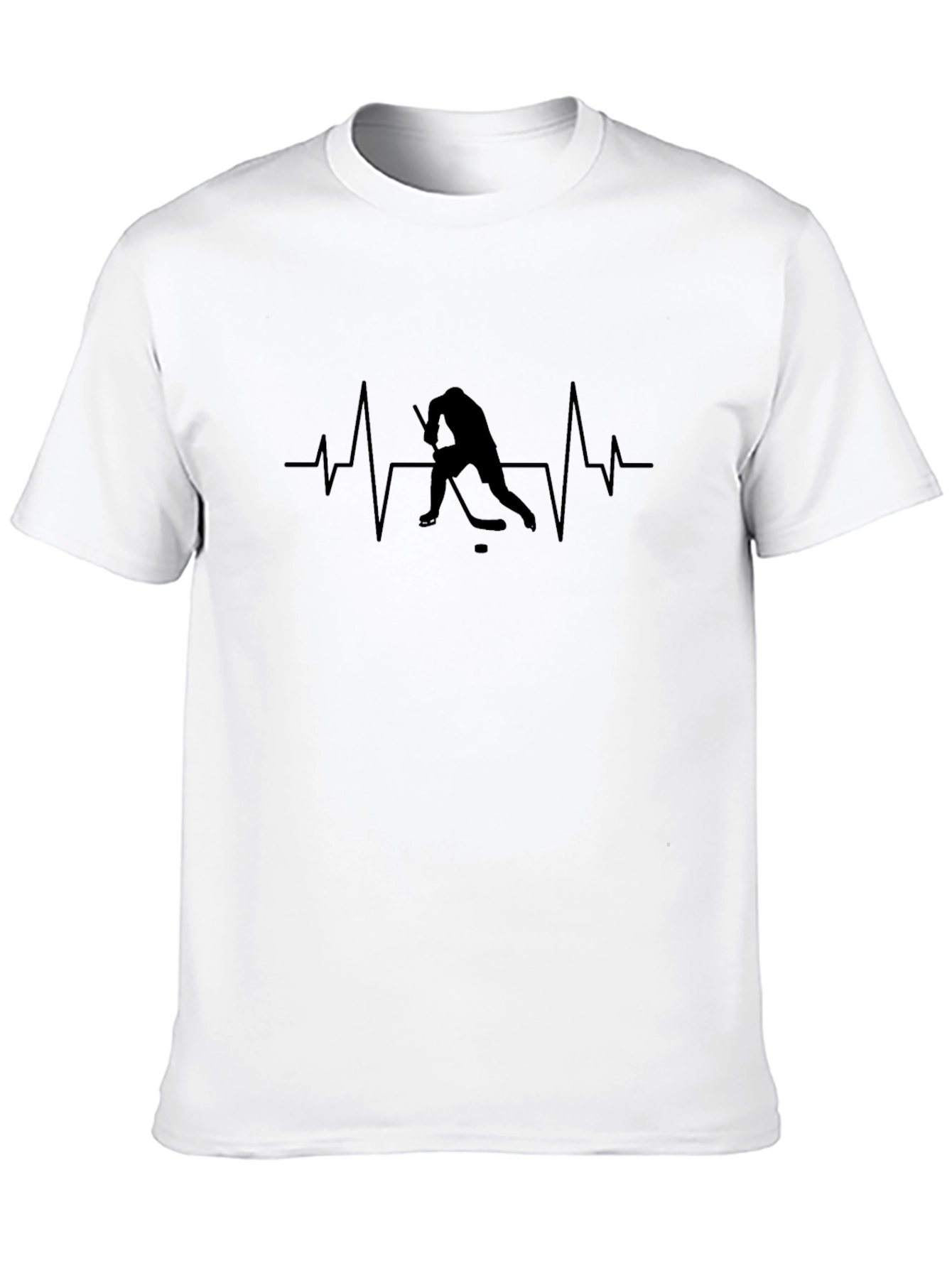 Hockey Heartbeat Black T-Shirt