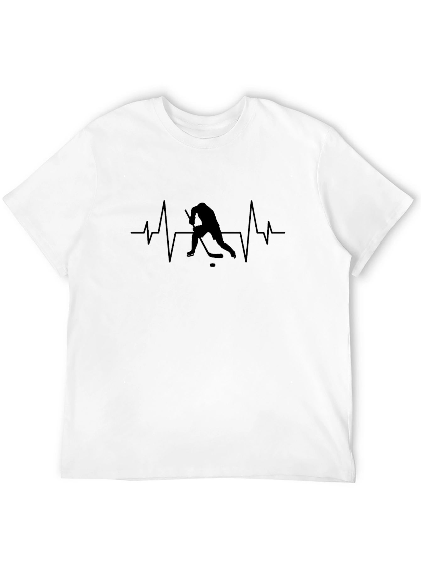 Hockey Heartbeat Black T-Shirt