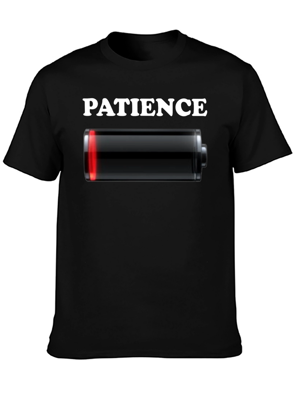 Low Patience Battery T-Shirt - Funny Graphic Tee