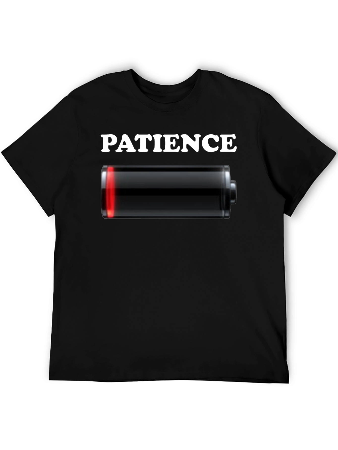 Low Patience Battery T-Shirt - Funny Graphic Tee