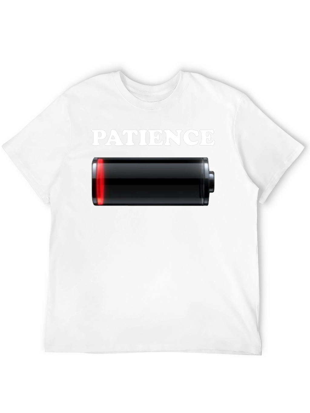 Low Patience Battery T-Shirt - Funny Graphic Tee