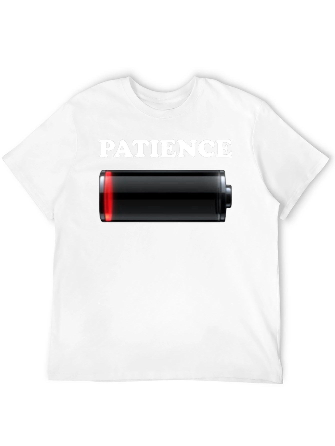 Low Patience Battery T-Shirt - Funny Graphic Tee