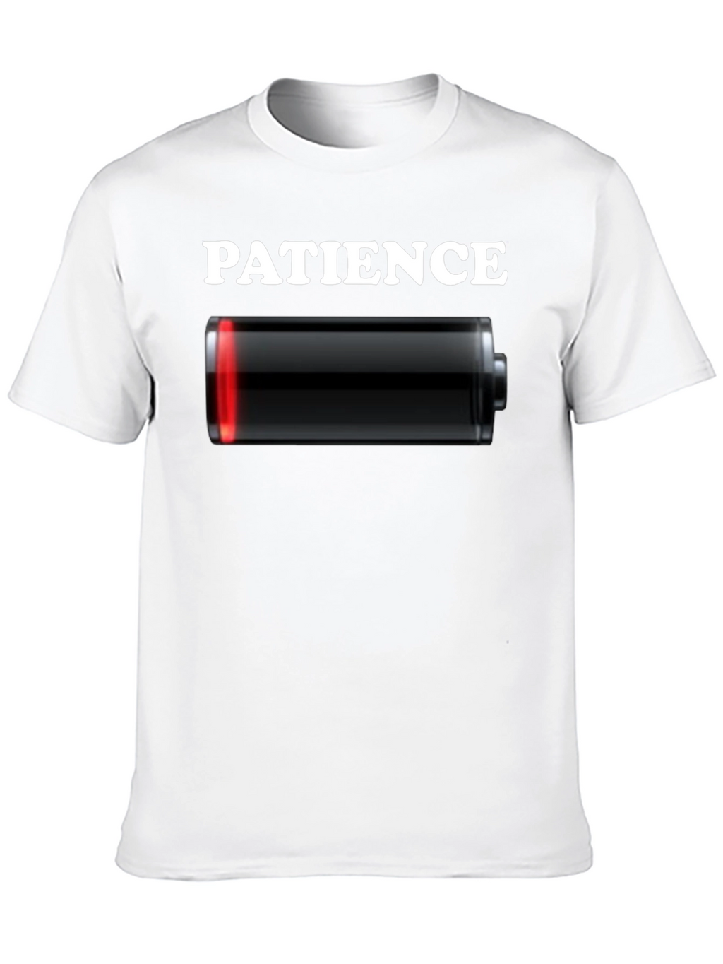 Low Patience Battery T-Shirt - Funny Graphic Tee