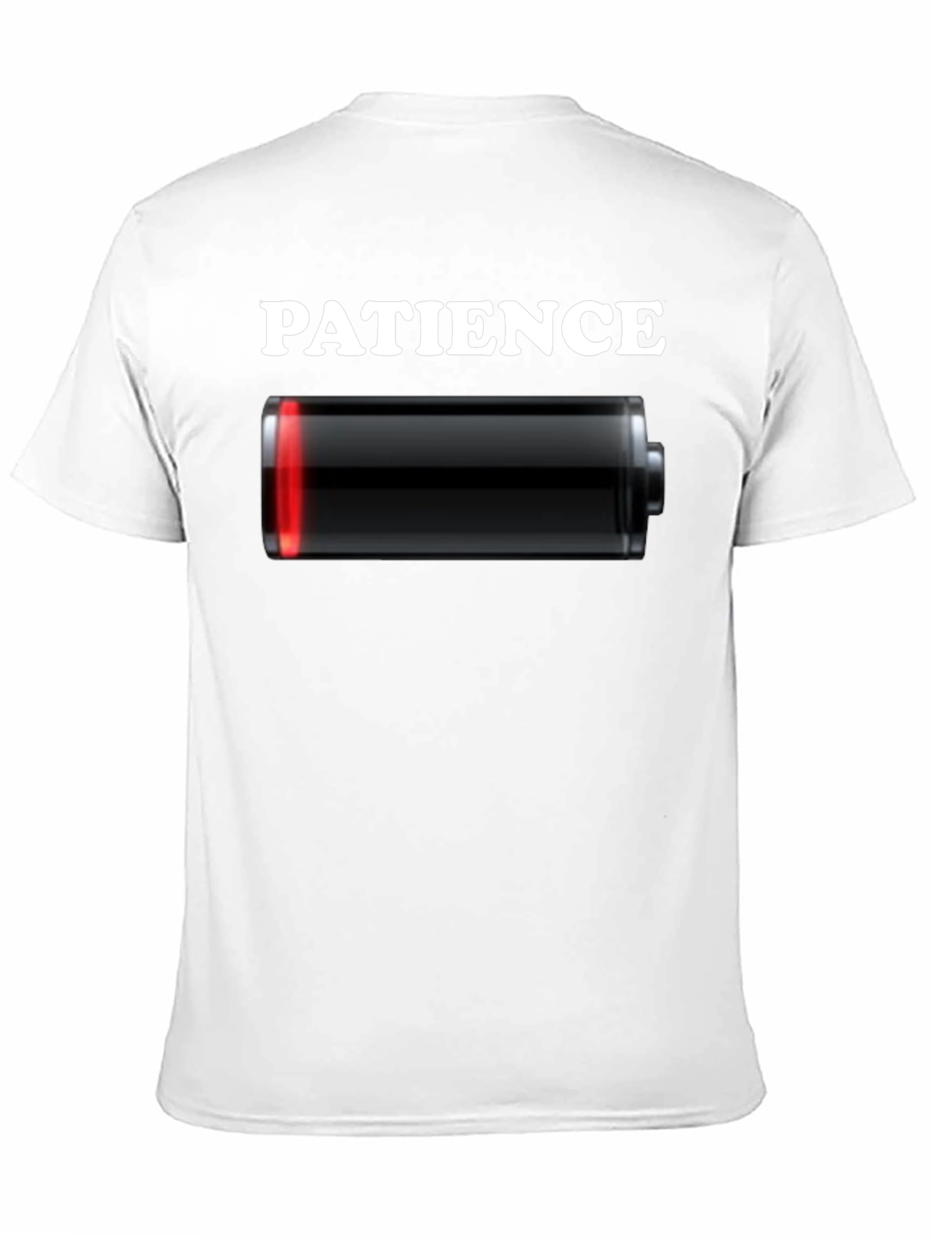 Low Patience Battery T-Shirt - Funny Graphic Tee