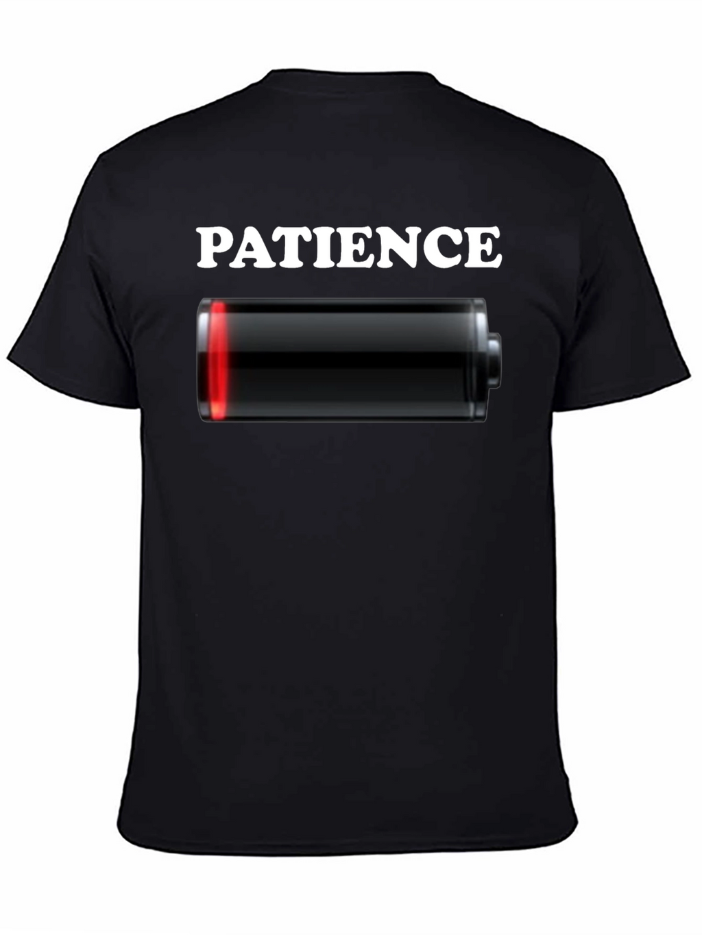 Low Patience Battery T-Shirt - Funny Graphic Tee