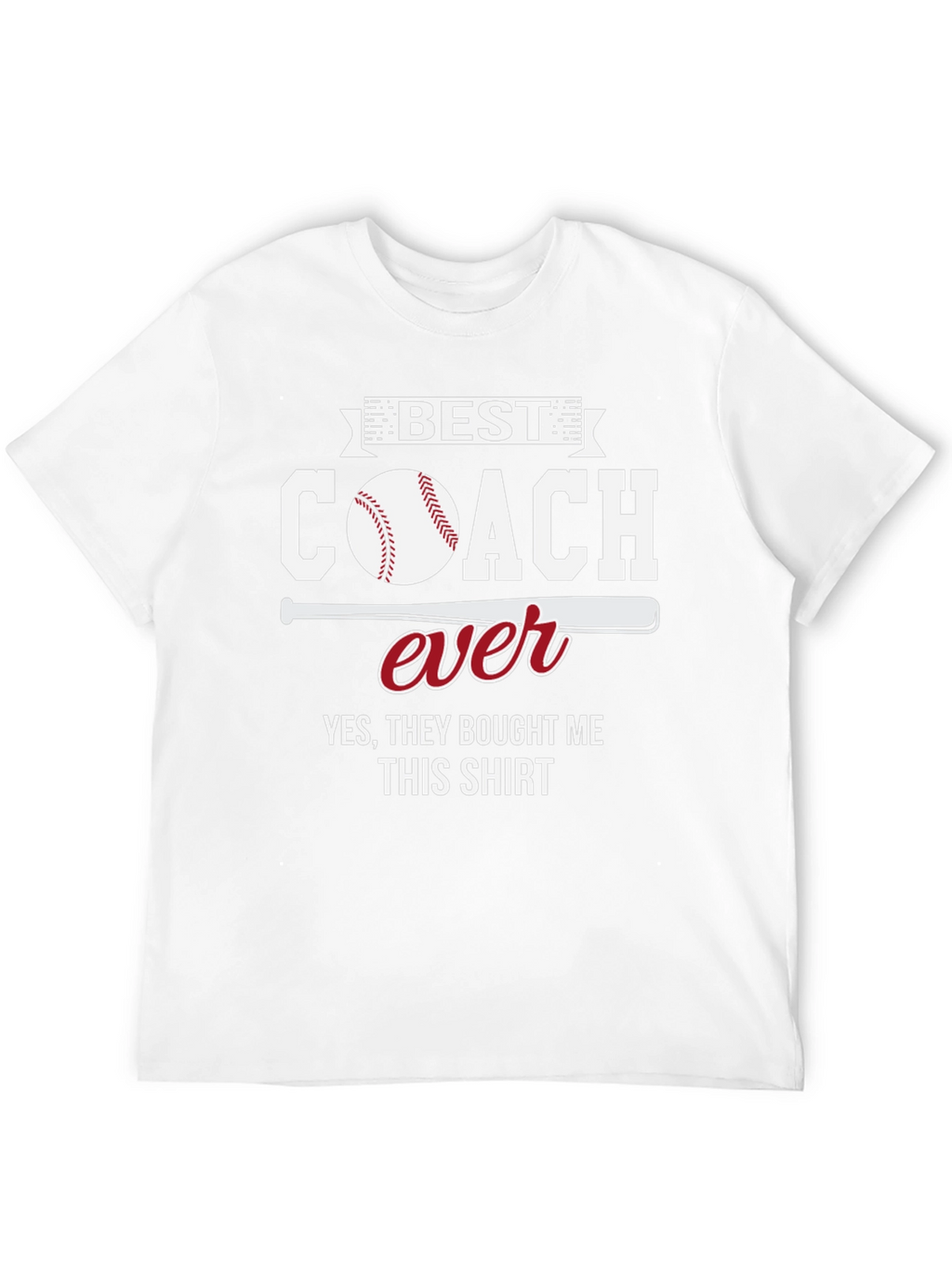 Best Coach Ever Graphic Tee - Baseball Coach T-Shirt