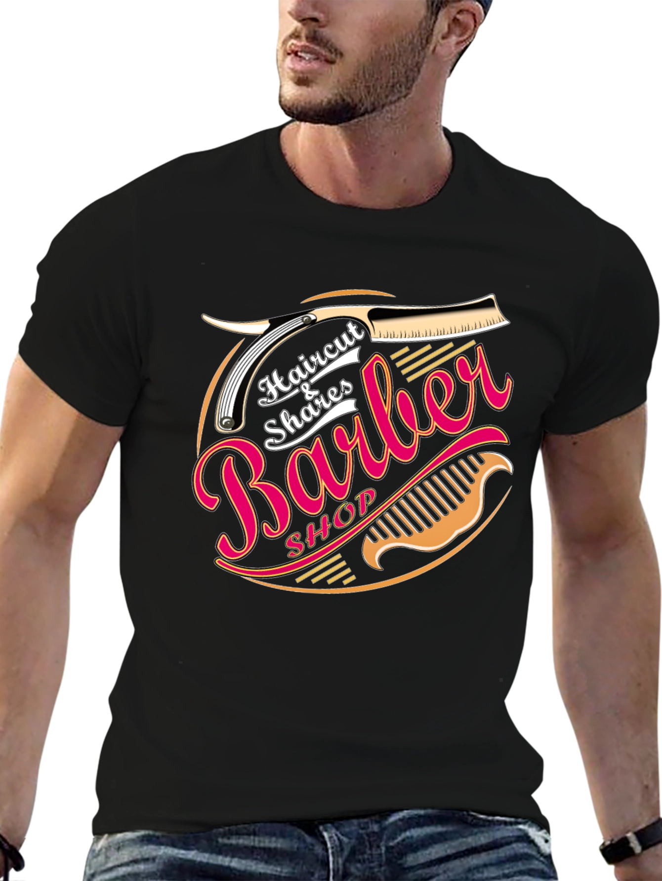 Barber Shop T-Shirt - Haircut Shaves Premium Tee