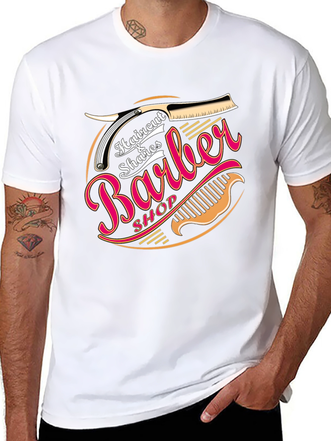 Barber Shop T-Shirt - Haircut Shaves Premium Tee