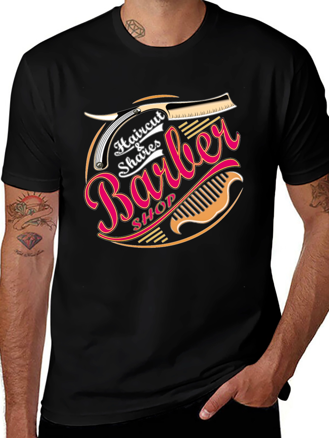 Barber Shop T-Shirt - Haircut Shaves Premium Tee