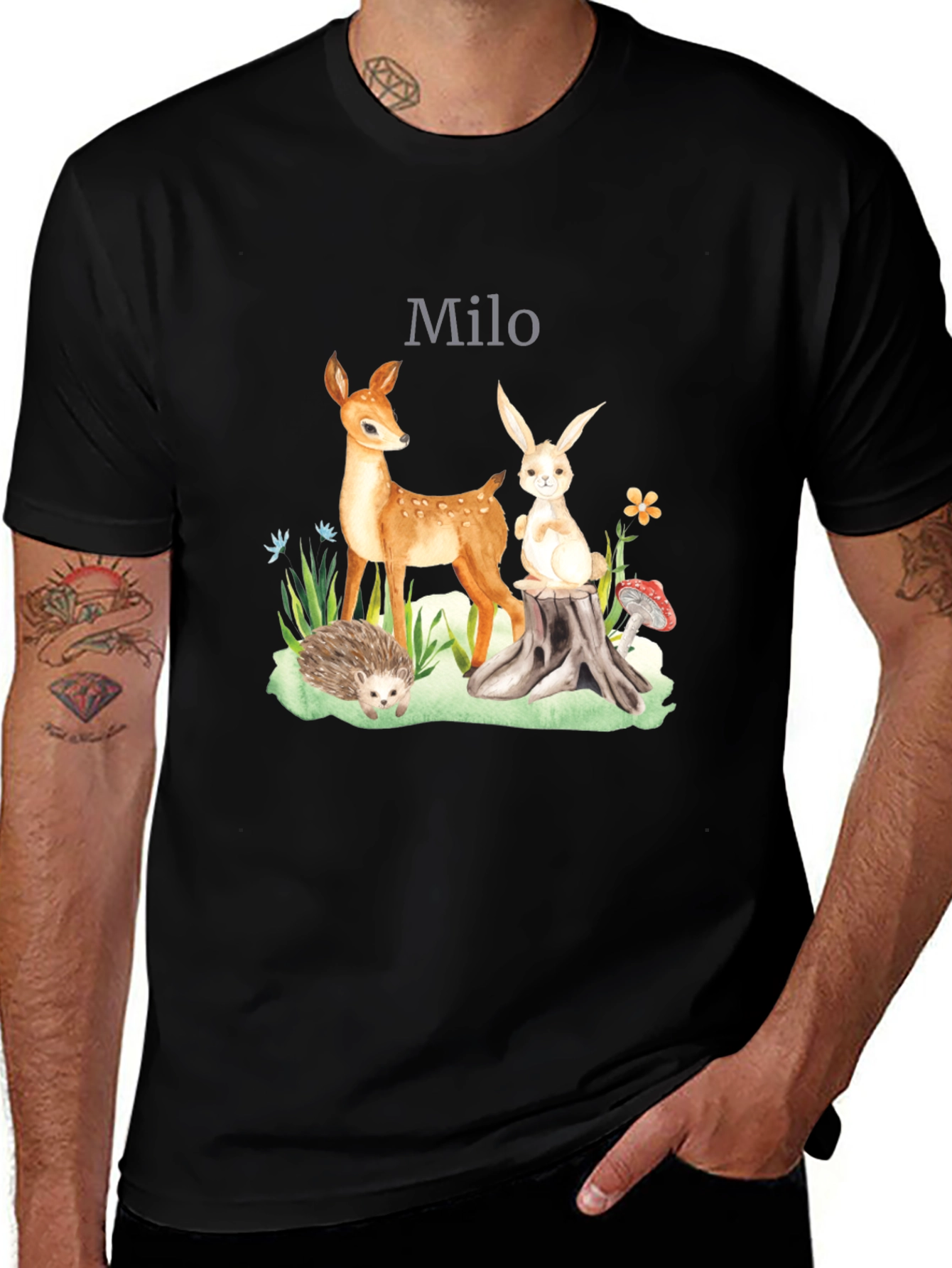 Personalized Woodland Creatures T-Shirt - Milo