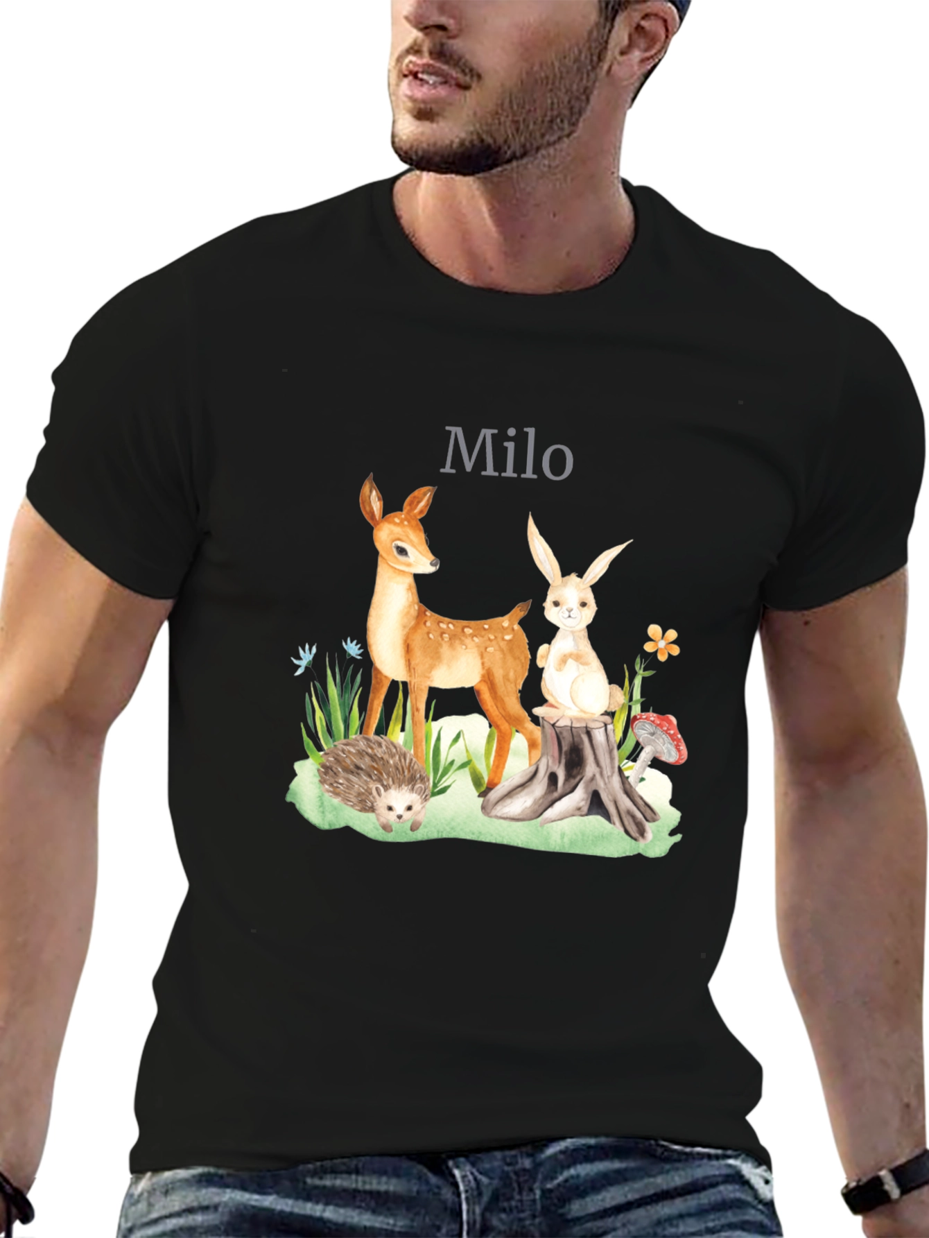 Personalized Woodland Creatures T-Shirt - Milo
