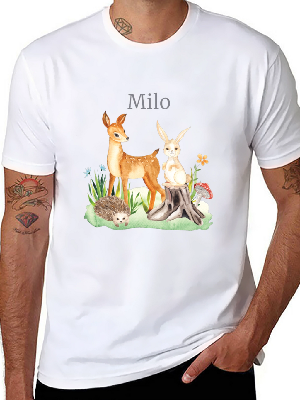 Personalized Woodland Creatures T-Shirt - Milo