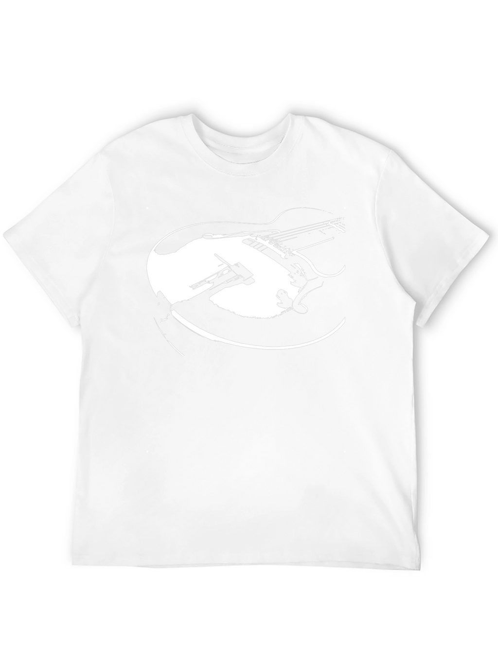 Black Guitar Graphic Tee - Retro Style