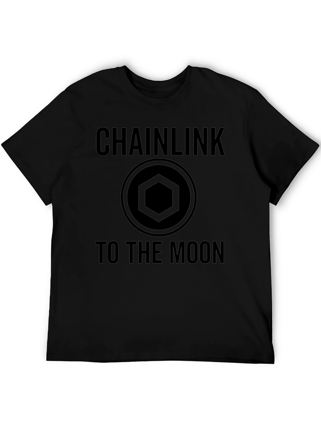 Chainlink To The Moon Black T-Shirt Crypto HODL