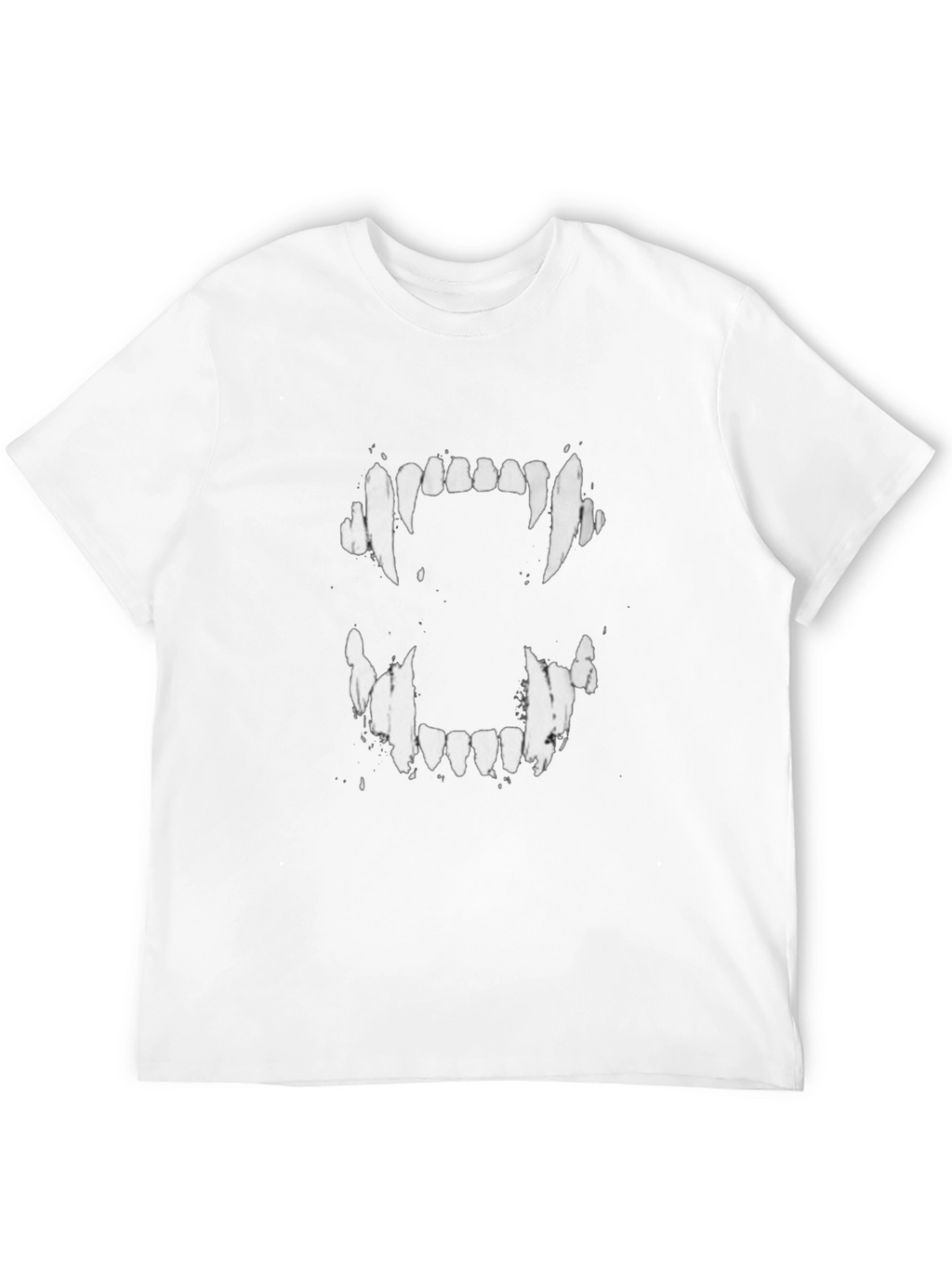 Mens Black Fang Teeth Graphic Tee