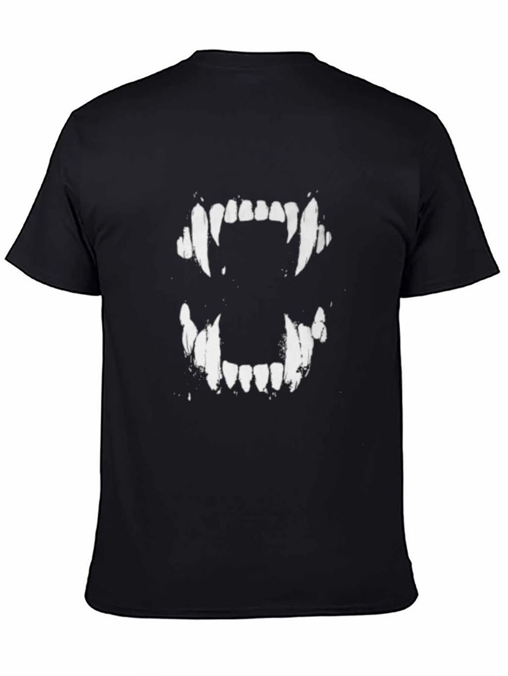 Mens Black Fang Teeth Graphic Tee