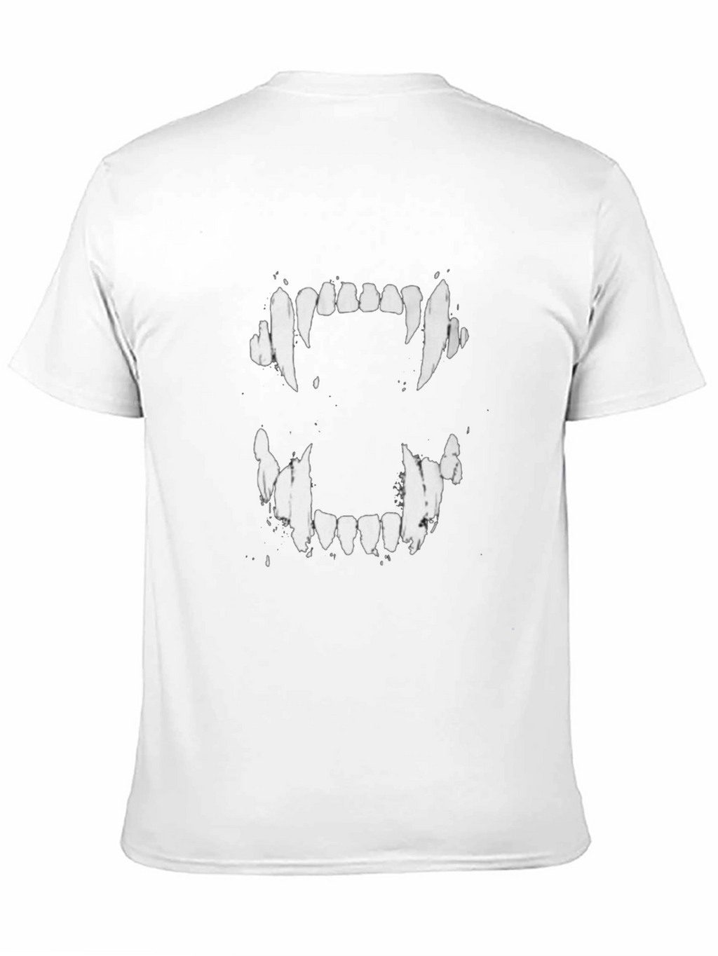 Mens Black Fang Teeth Graphic Tee