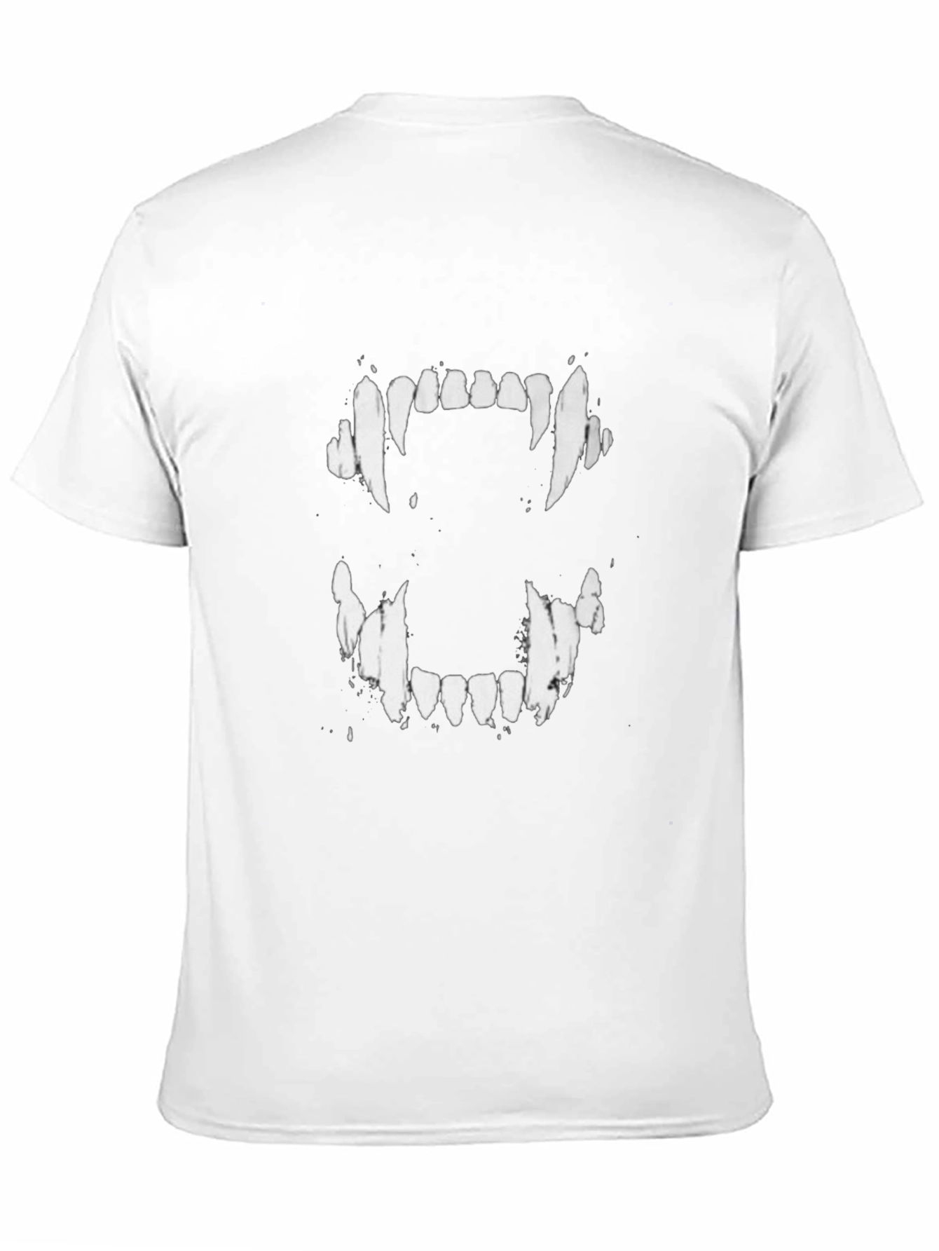 Mens Black Fang Teeth Graphic Tee