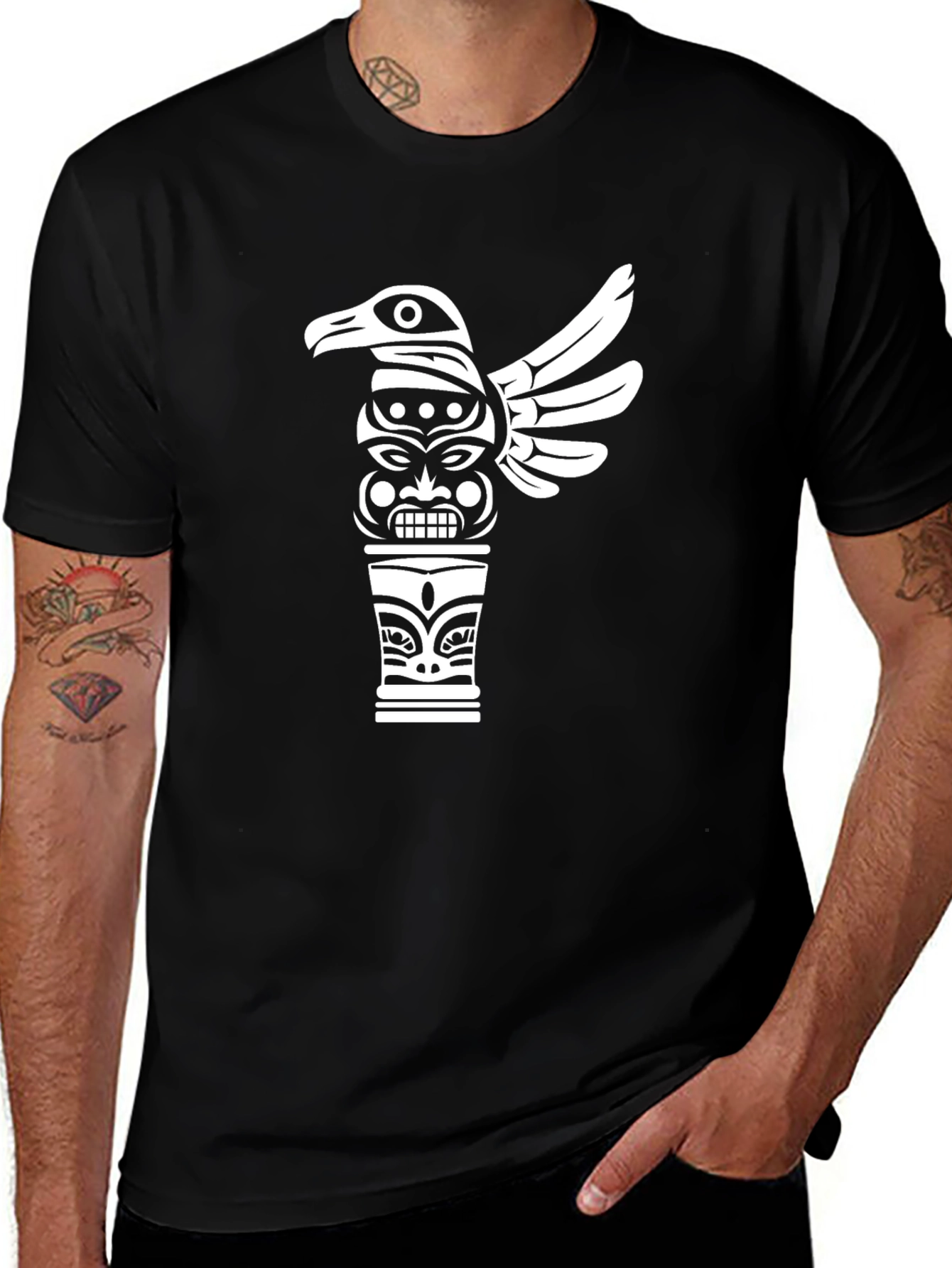 Tribal Totem Graphic Tee - Stylish Comfort
