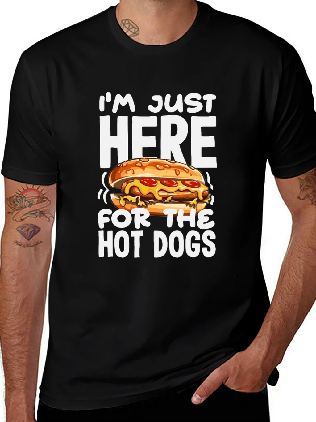 Funny Hot Dog Graphic T-Shirt