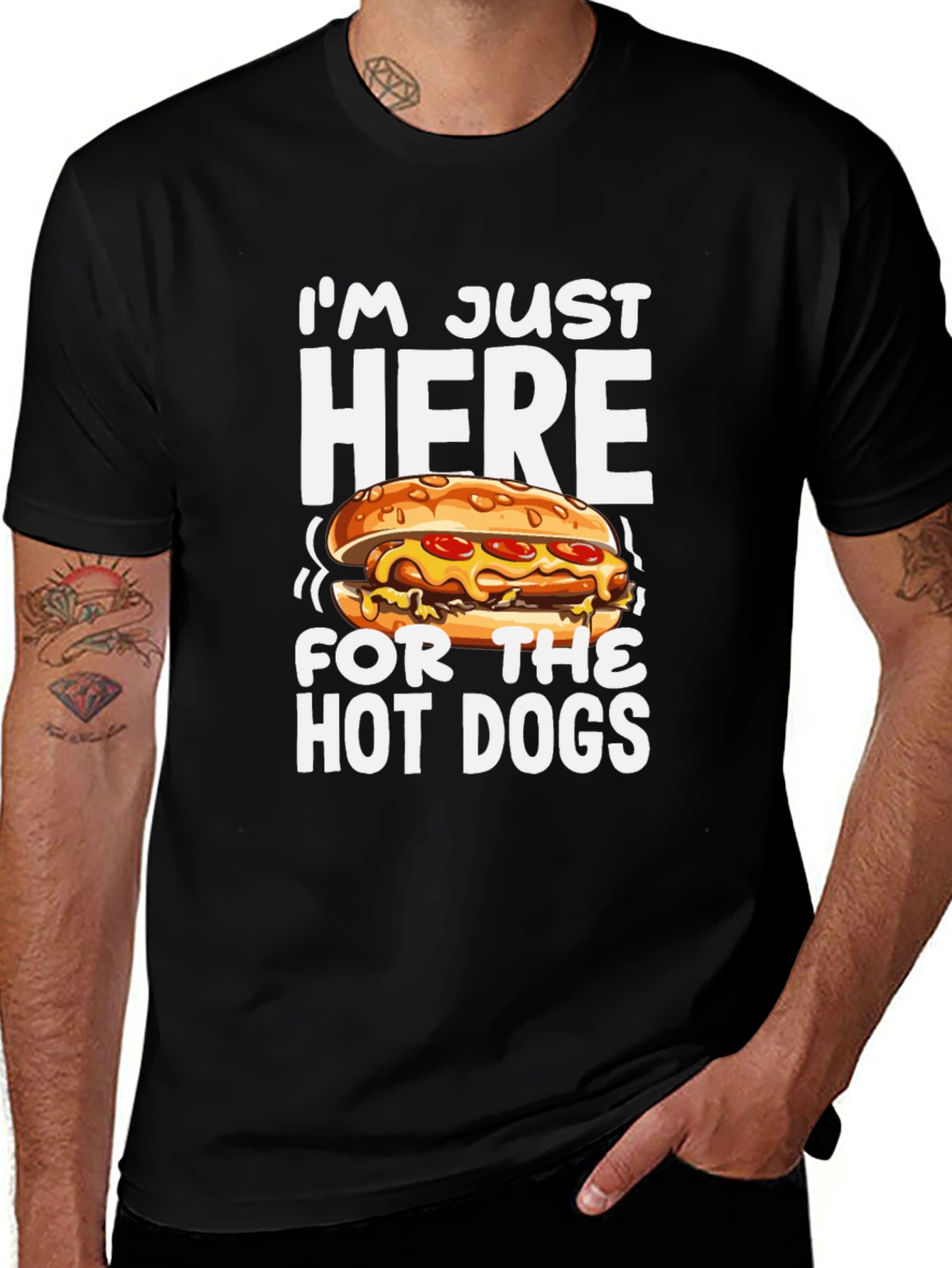 Funny Hot Dog Graphic T-Shirt