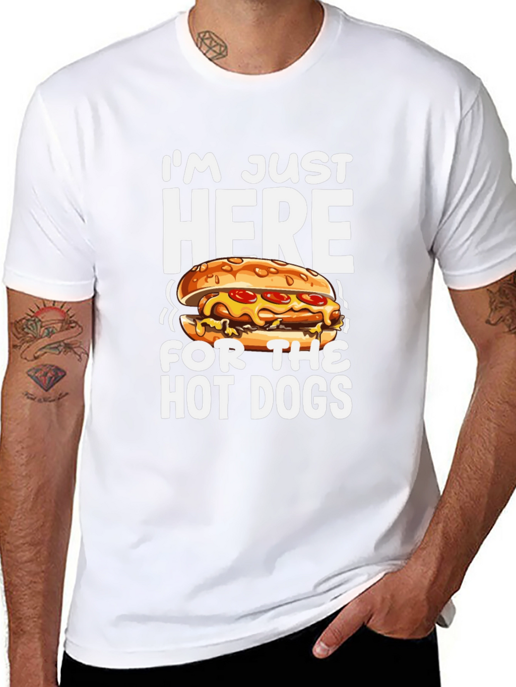 Funny Hot Dog Graphic T-Shirt