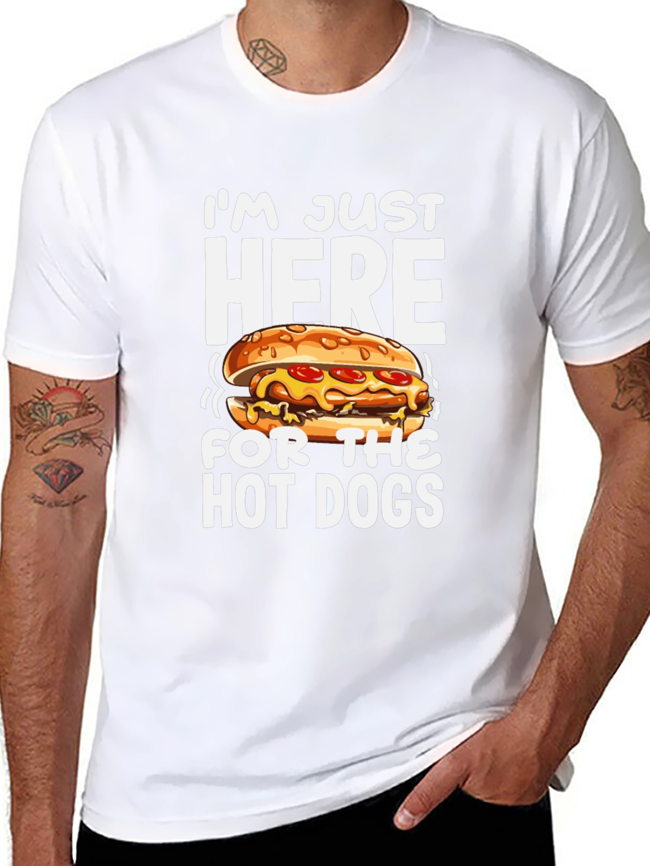 Funny Hot Dog Graphic T-Shirt