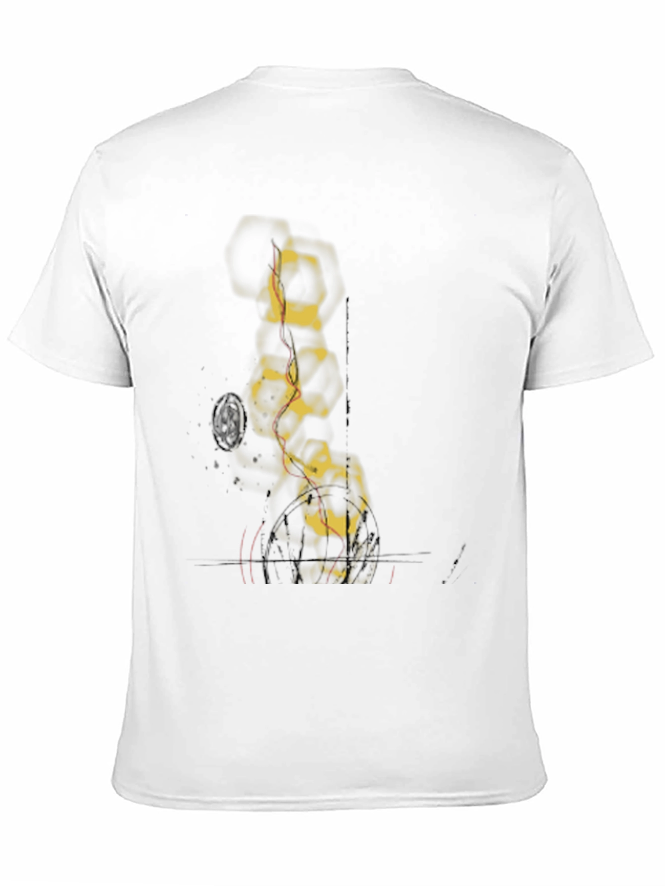 Abstract Molecule Graphic Tee - Black Cotton Comfort