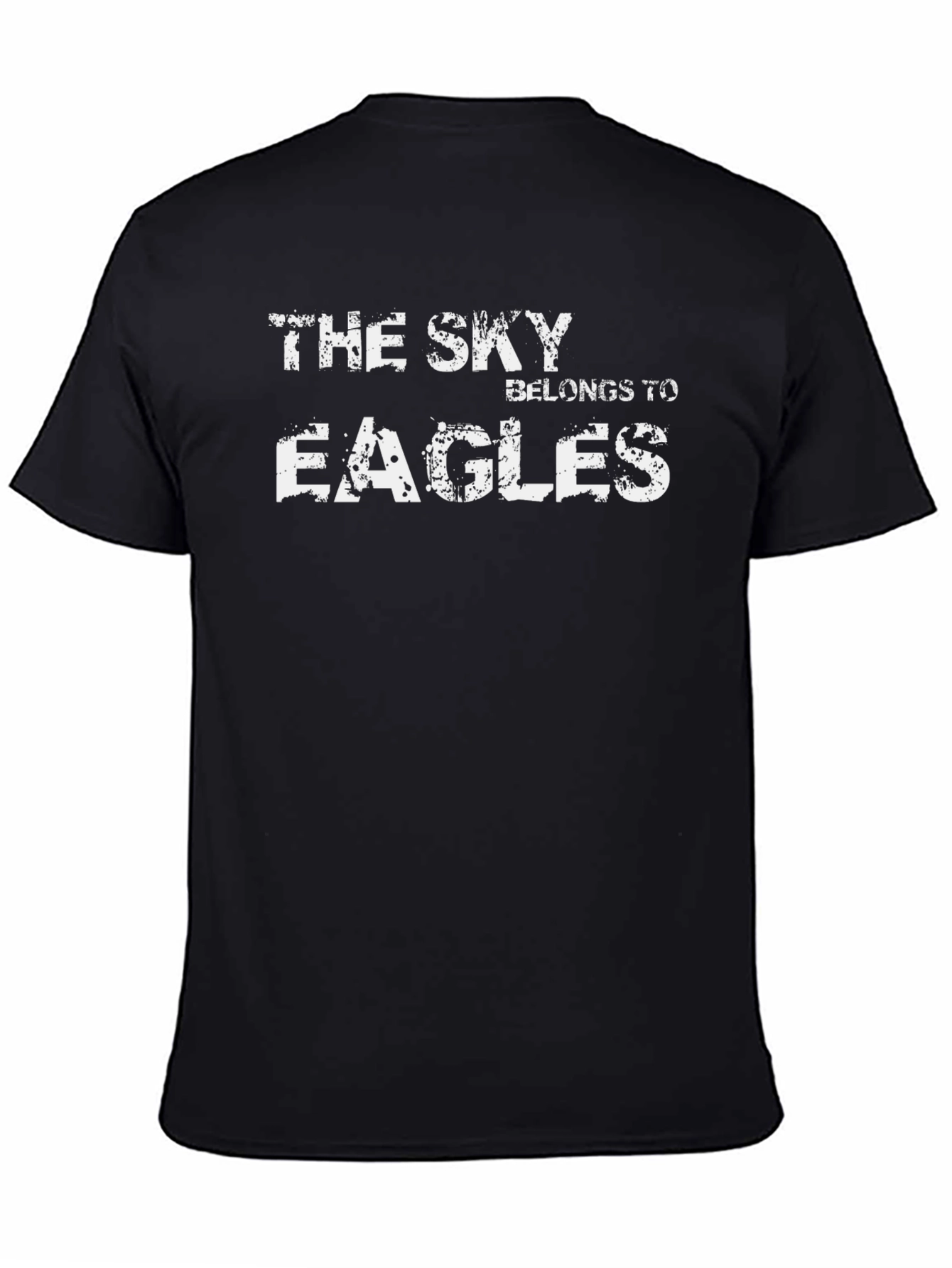 The Sky Belongs To Eagles Black T-Shirt