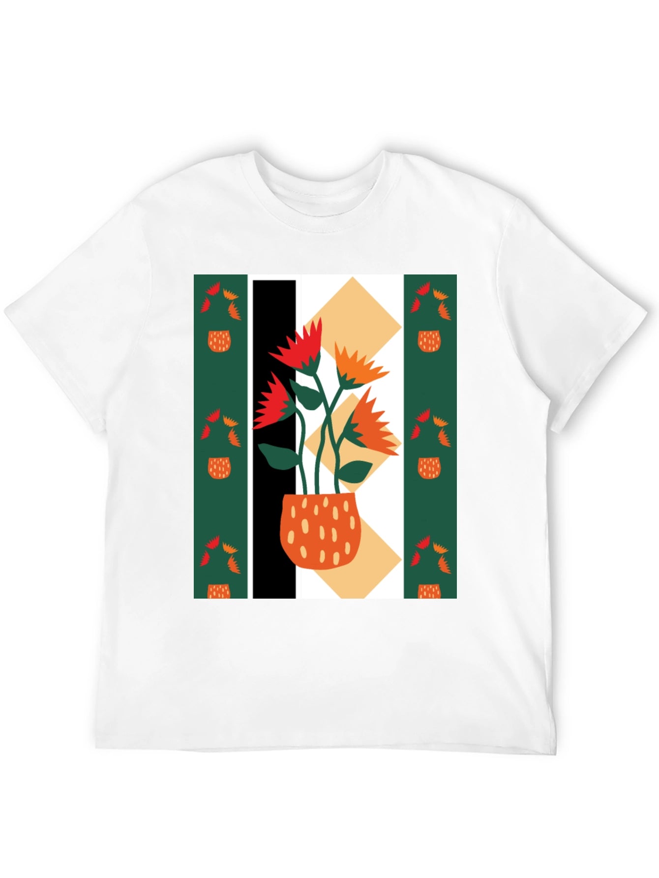 Abstract Floral Graphic Tee - Modern Art Shirt