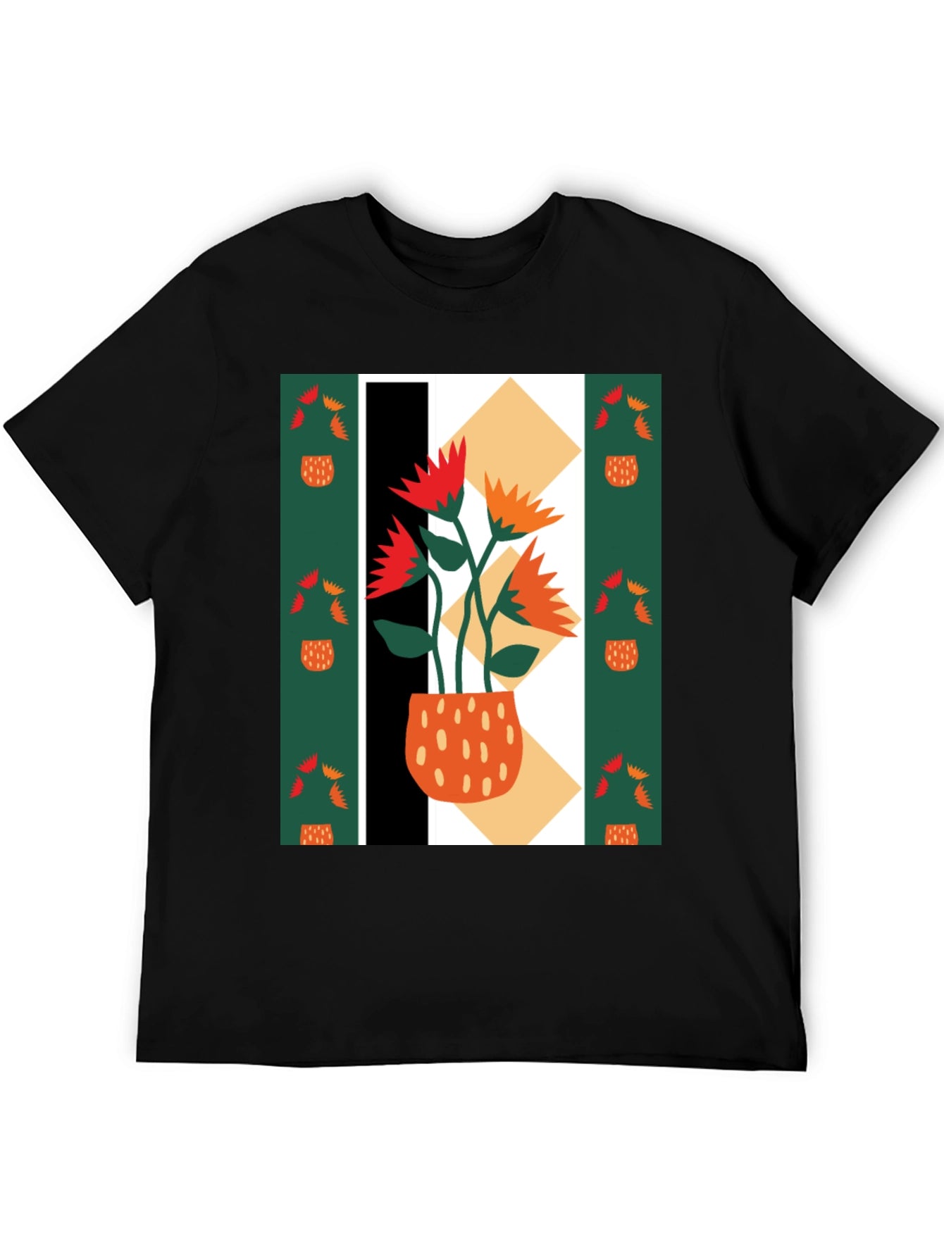 Abstract Floral Graphic Tee - Modern Art Shirt