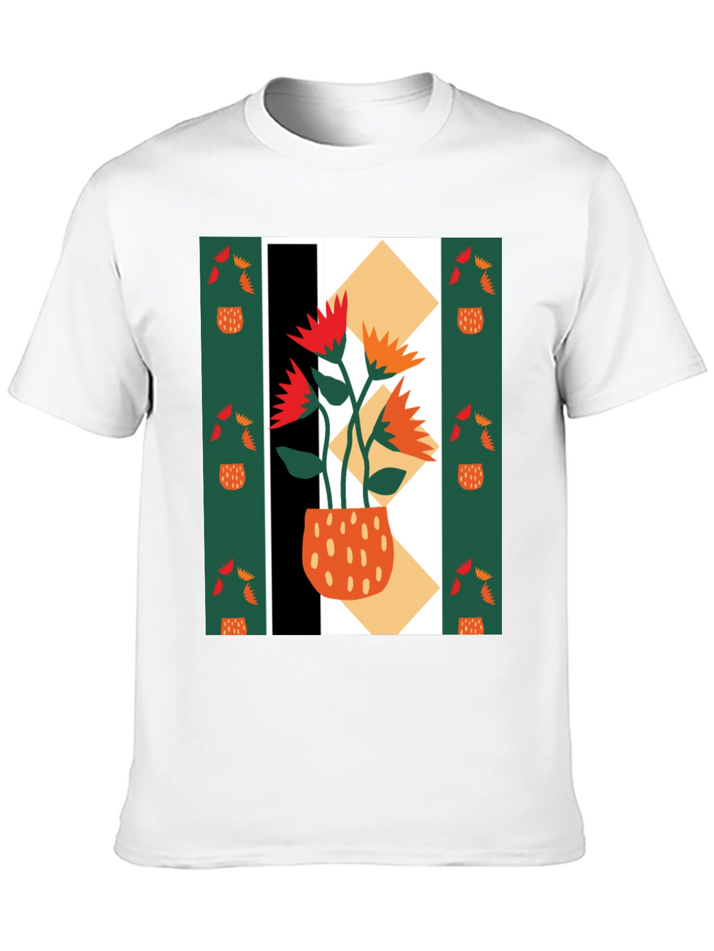 Abstract Floral Graphic Tee - Modern Art Shirt
