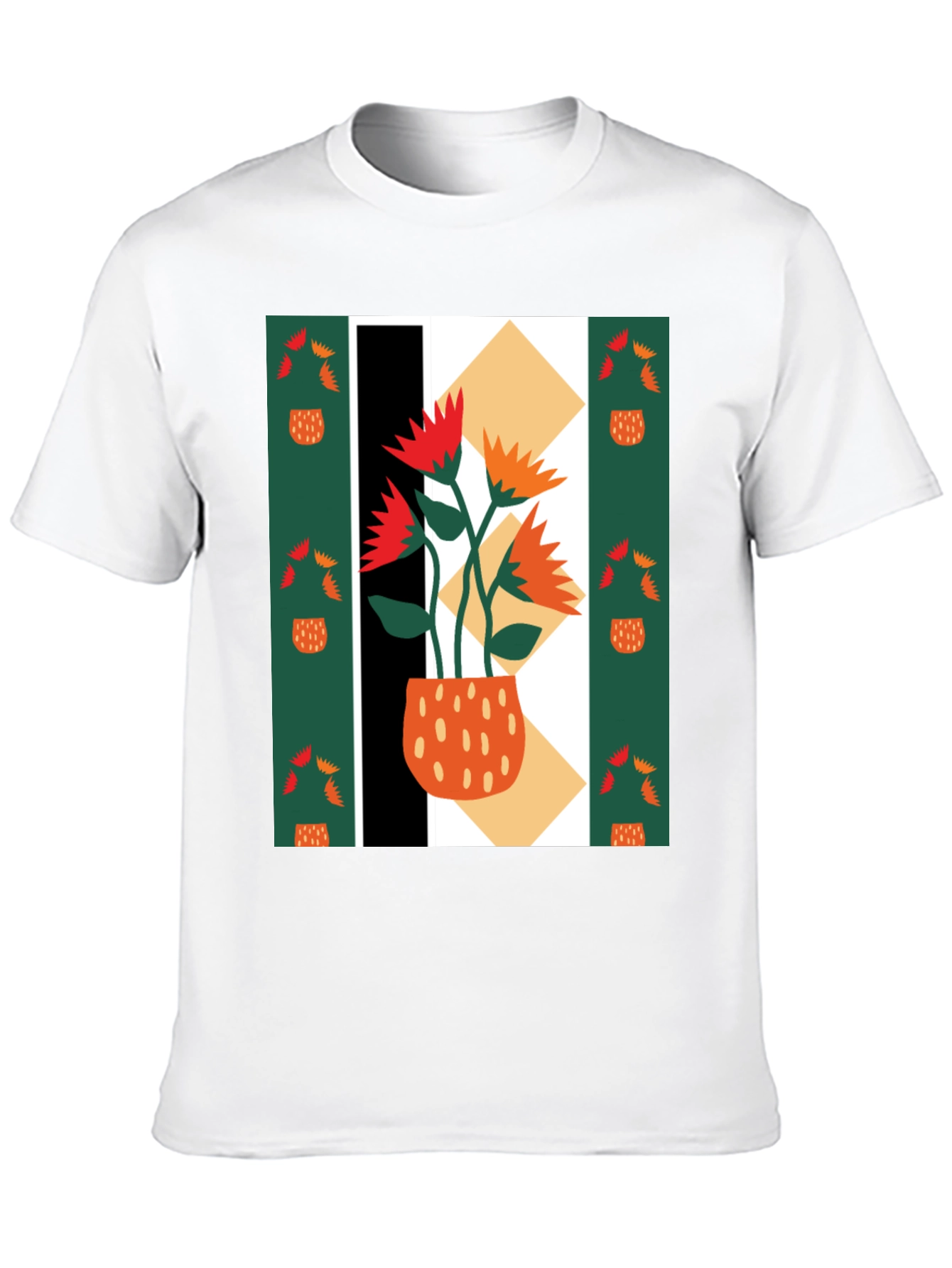 Abstract Floral Graphic Tee - Modern Art Shirt