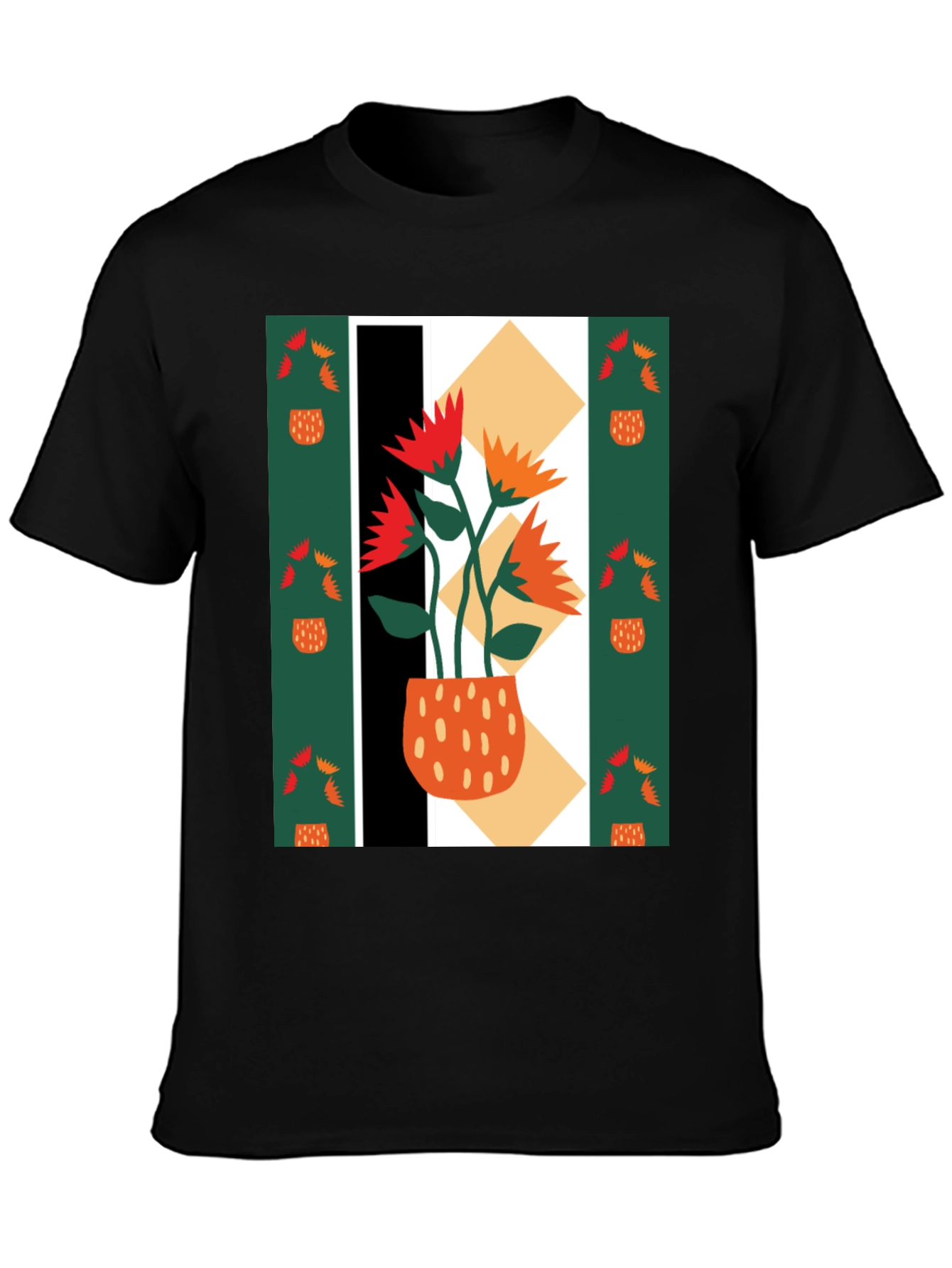 Abstract Floral Graphic Tee - Modern Art Shirt