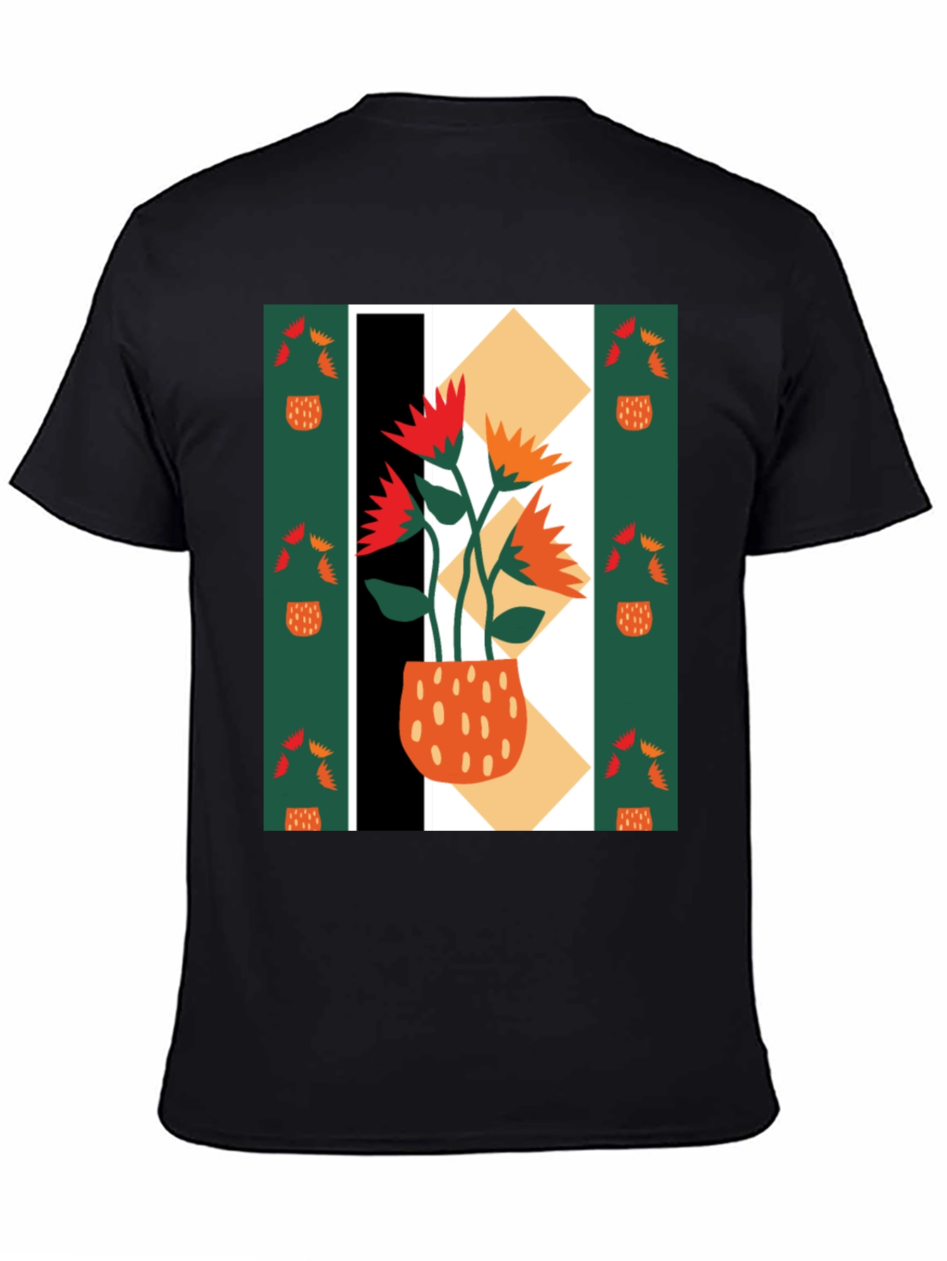 Abstract Floral Graphic Tee - Modern Art Shirt